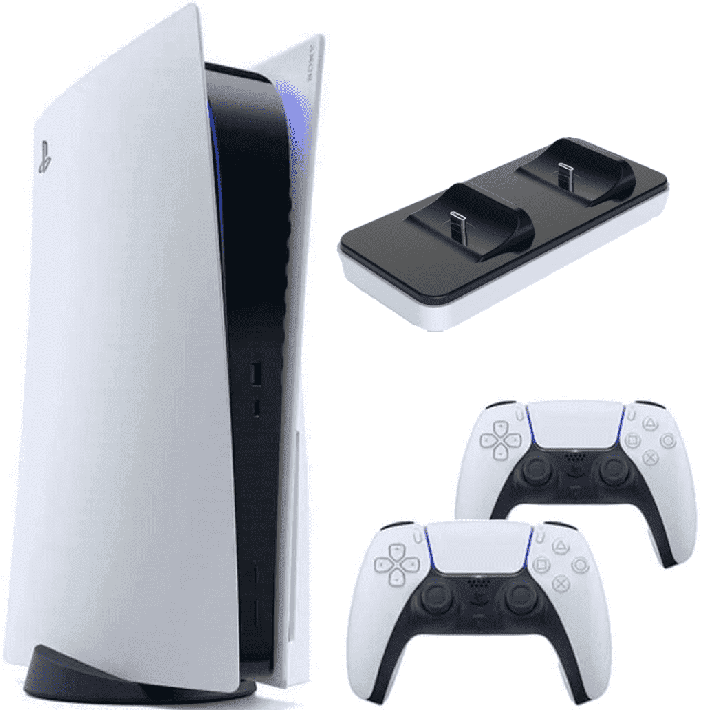 фото Игровая консоль sony playstation 5 + 2-й геймпад + зарядная станция dobe