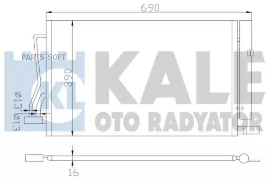 

KALE Радиатор двигателя FORD FIESTA V FUSION- MAZDA 2