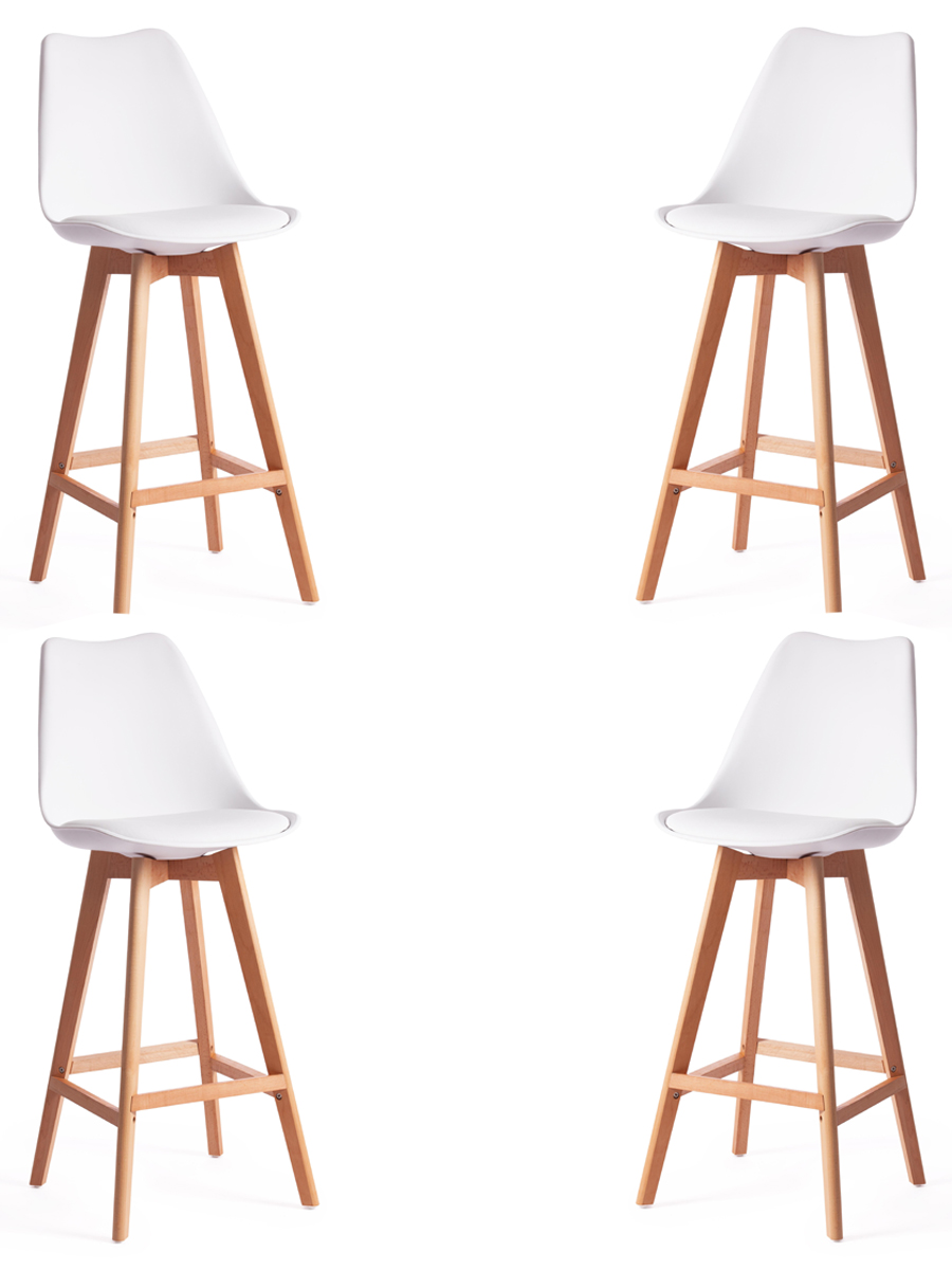 

Комплект барных стульев 4 шт. TetChair TULIP BAR 15203, белый/натуральный, TULIP BAR