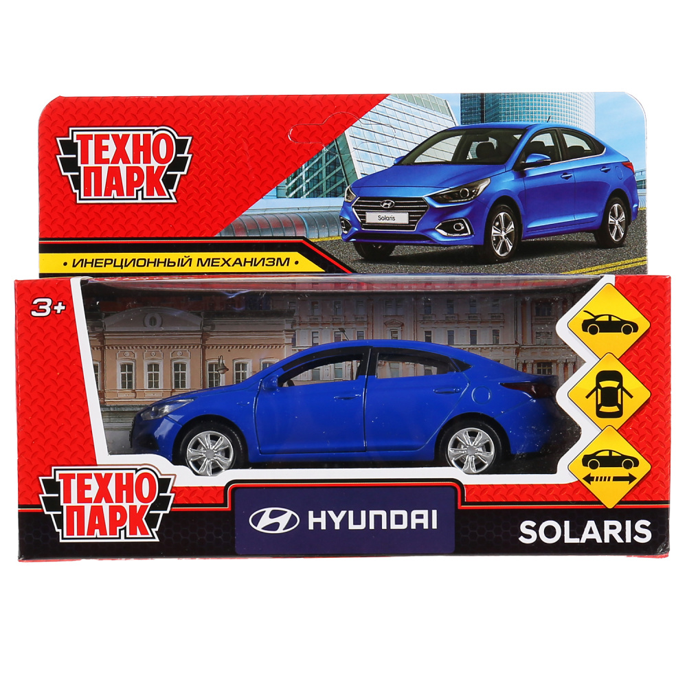 Машинка игрушечная Технопарк метал. инерц. Hyundai Solaris,12 см hyundai solaris с 2011 рейстл 2014 седан хэтчбек б дв 1 4 r4 16v … цв фото цв сх мрбпр кондратьев 4928