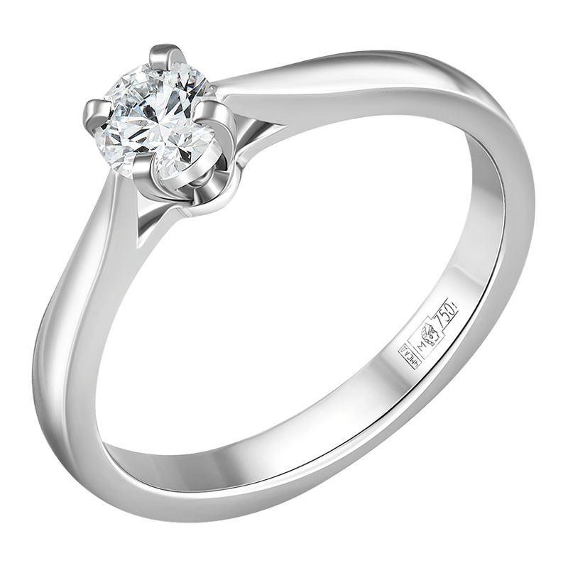 

Кольцо из белого золота с бриллиантом выращенным р.17,5 IQ Diamonds 517-R5W-RD34HVS2-VK, 517-R5W-RD34HVS2-VK