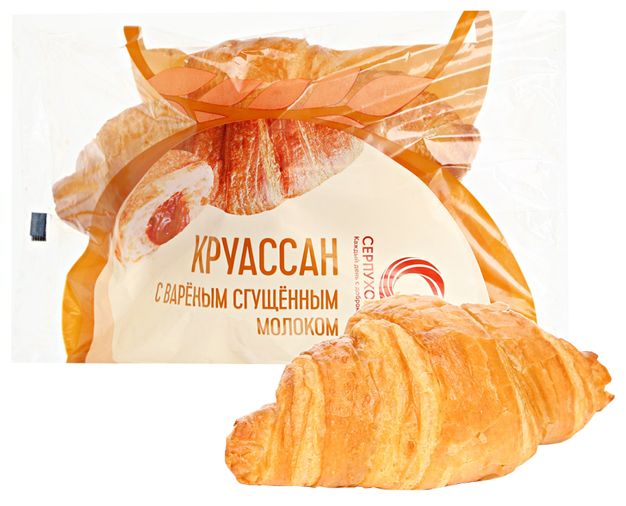 

Круассан с вареным сгущ. молоком 80г серпуховхлеб
