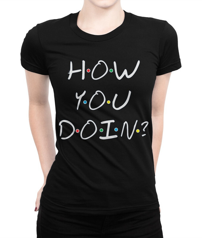 фото Футболка женская dream shirts сериал друзья - how you doin 445835111 черная l