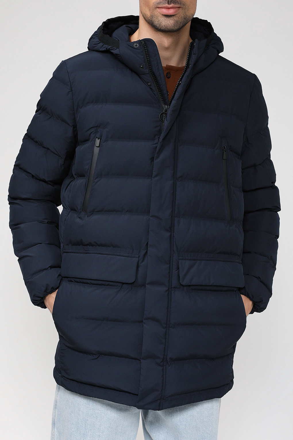 

Куртка мужская GEOX M3628LT2961 синяя 50, Синий, M3628LT2961
