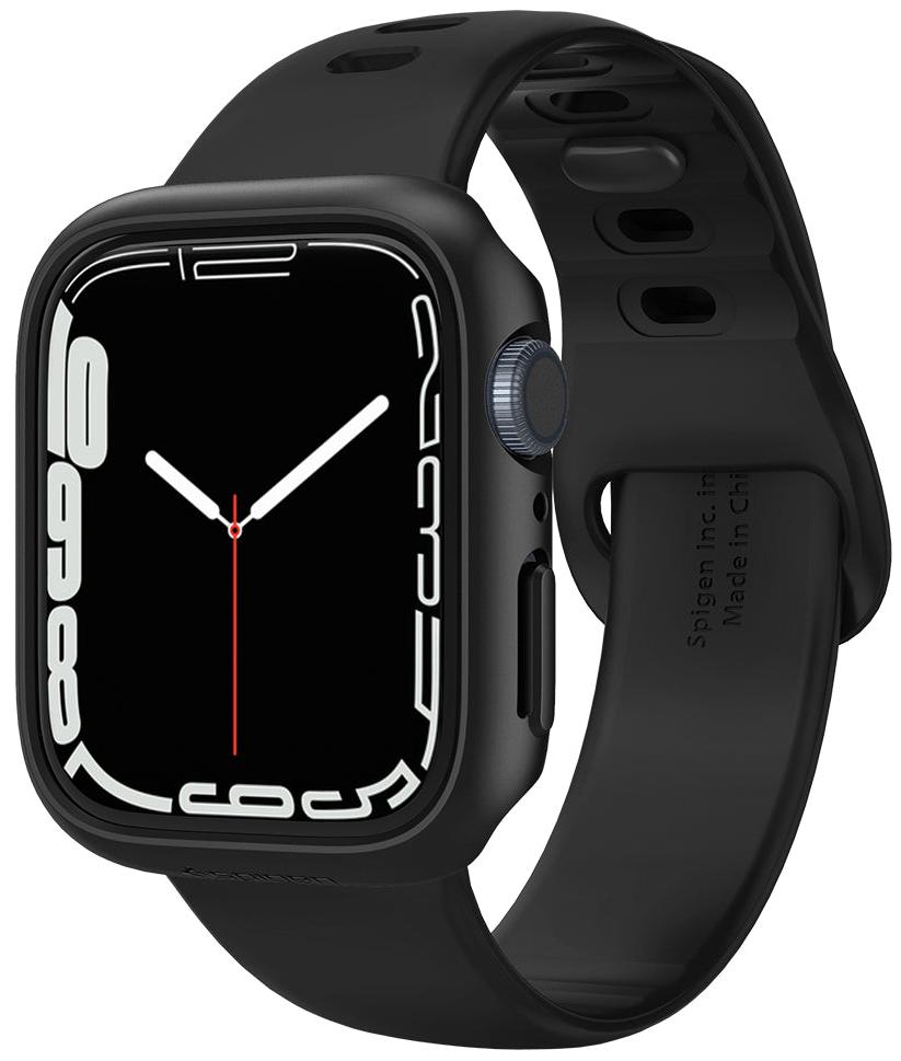 Чехол Spigen Thin Fit для смарт-часов Apple Watch Series 7 45 mm черный