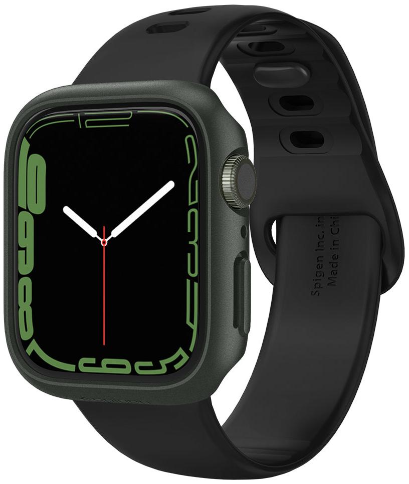 Чехол Spigen Thin Fit для смарт-часов Apple Watch Series 7 45 mm зеленый