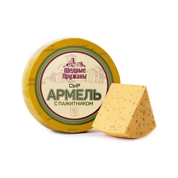 

Сыр полутвердый Щедрые Пружаны Армель с пажитником 50%