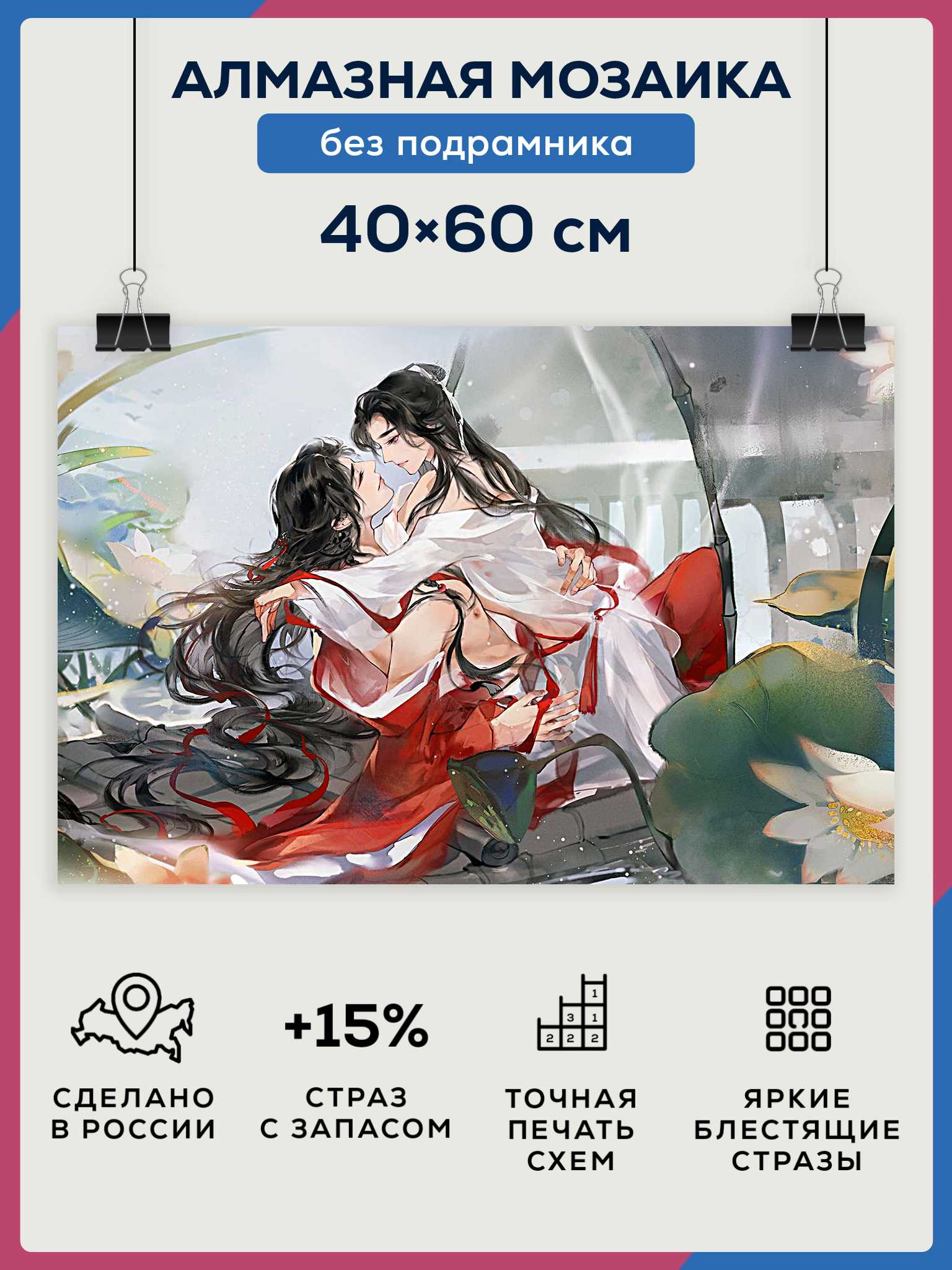 Алмазная мозаика Даймонд Канвас Аниме Геншин Импакт аманиме139_40х60, 40х60 без подрамника