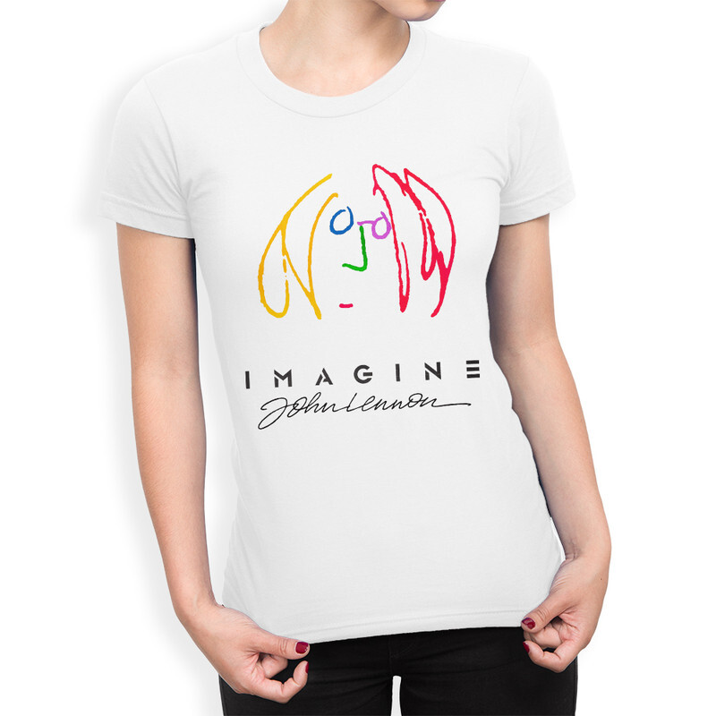 

Футболка женская Dream Shirts John Lennon - Imagine 458990111 белая L, John Lennon - Imagine 458990111