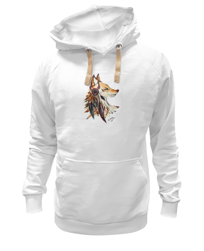 

Худи Printio Лиса индеец белое 3XL, Белый, Лиса индеец