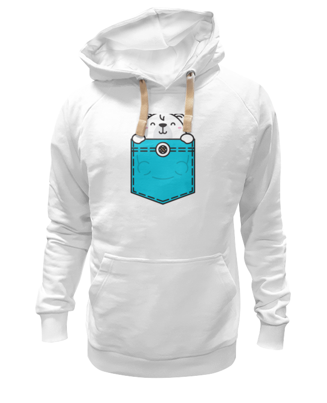 

Худи унисекс Printio Белый мишка белое 3XL, Белый мишка