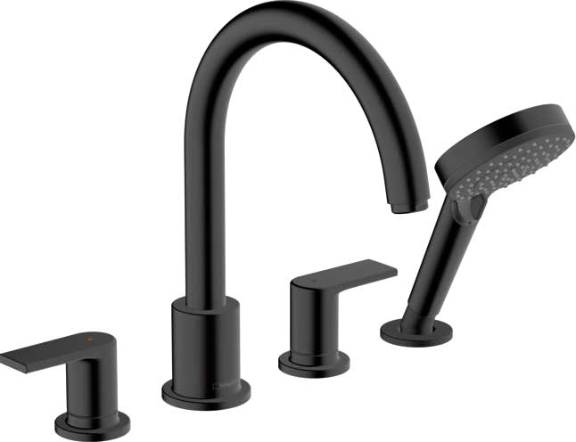 фото Смеситель hansgrohe vernis blend 71456670 на борт ванны, черный