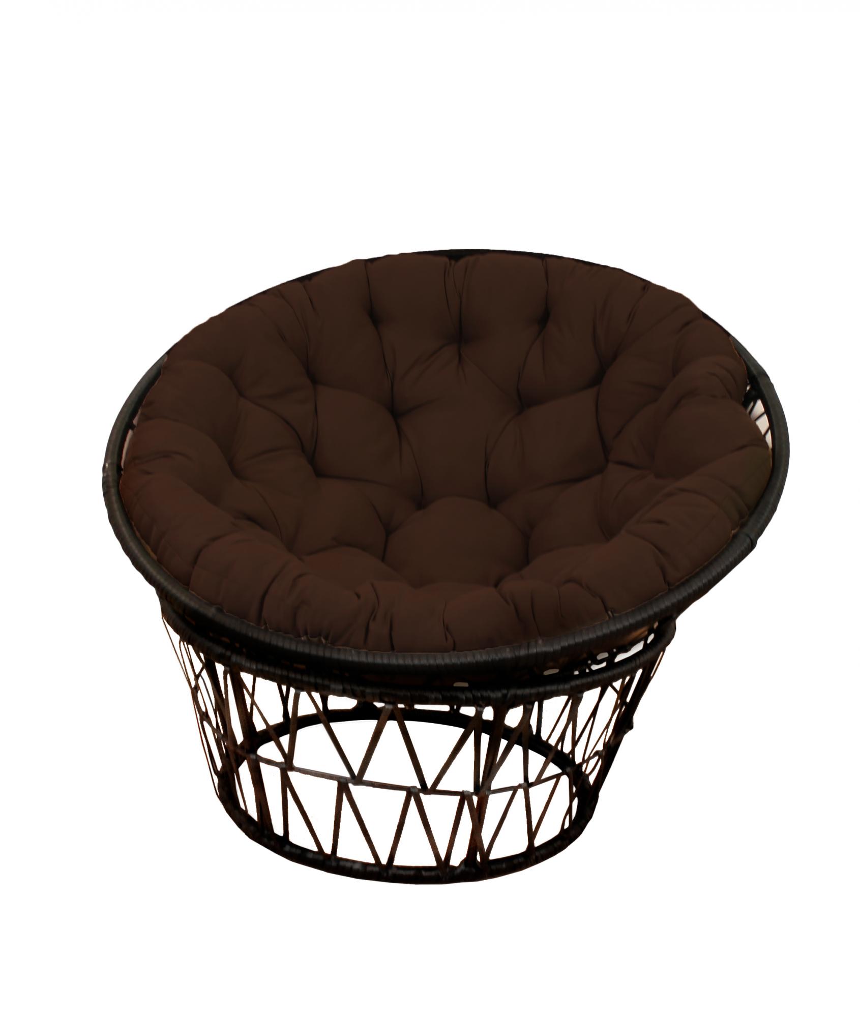 Кресло для отдыха Папасан арт.7033 черный черный, коричневый 