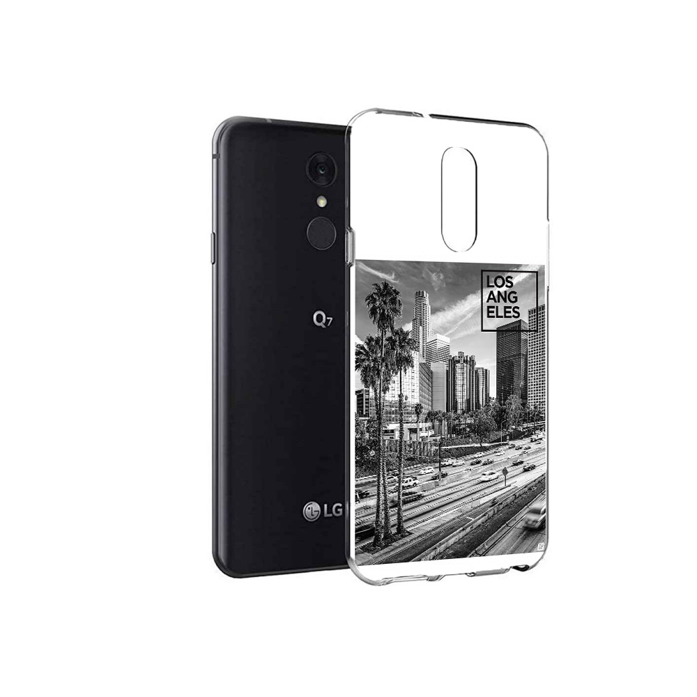 

Чехол MyPads Tocco для LG Q7 черно белый лос анджелес (PT113427.75.685), Tocco