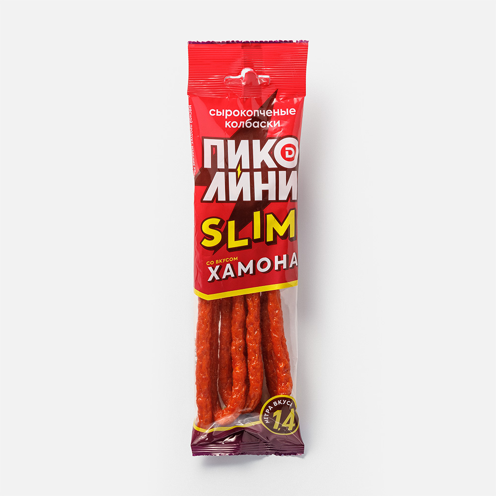 

Колбаски сырокопчёные Дымов Пиколини Slim со вкусом хамона, 70 г