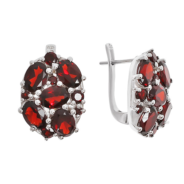 

Серьги женские из серебра Balex Jewellery 2410931250, гранат, 2410931250