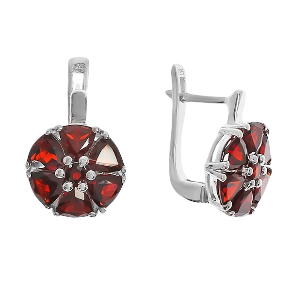 

Серьги женские из серебра Balex Jewellery 2410931275, гранат