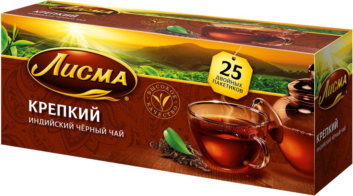 Чай черный Лисма Крепкий в пакетиках 2 г 25 шт