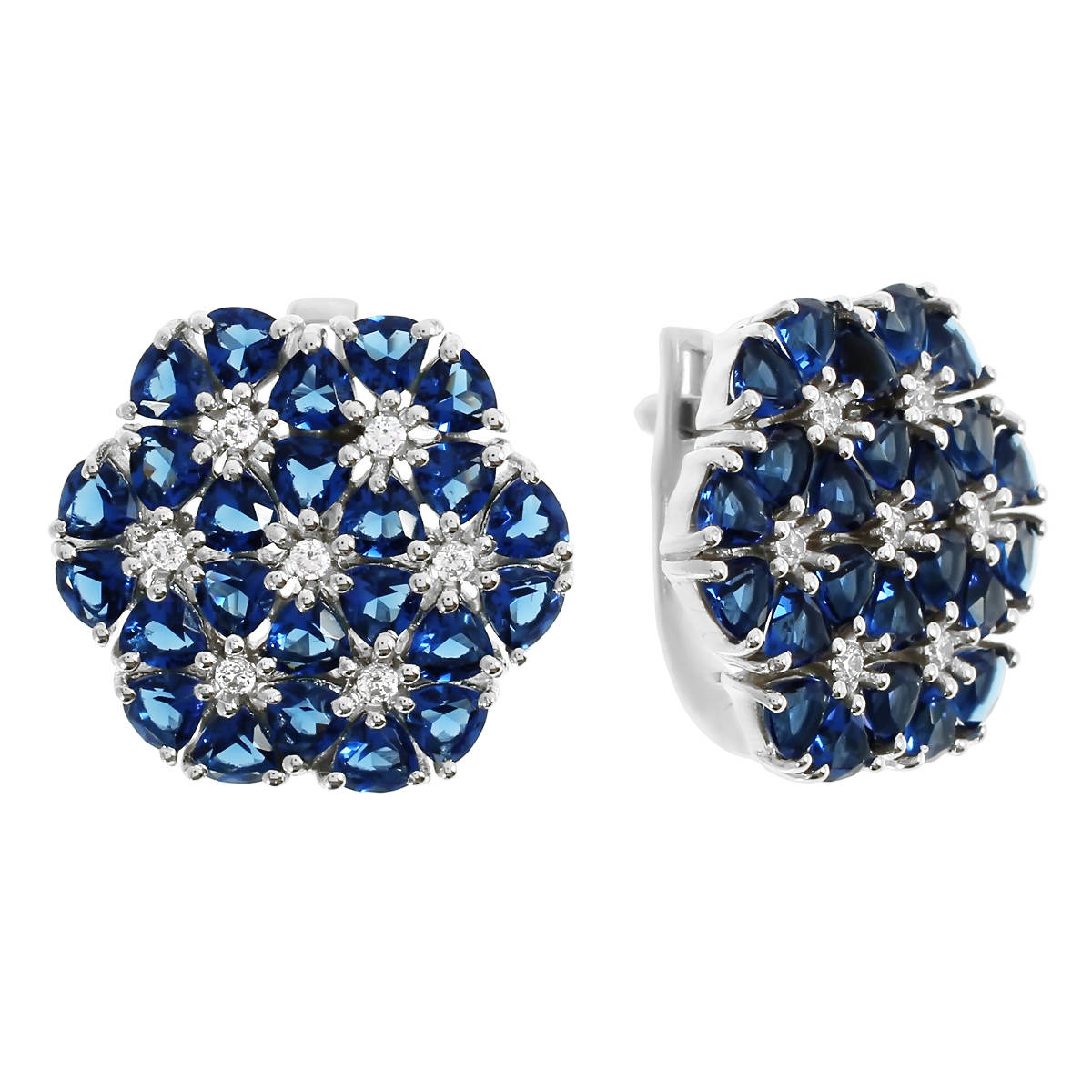 

Серьги женские из серебра Balex Jewellery 2410931430, сапфир/фианит