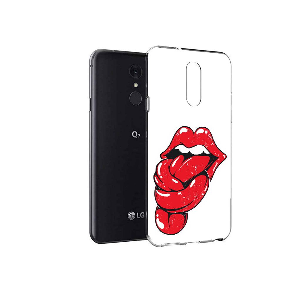 

Чехол MyPads Tocco для LG Q7 яркие губы с языком (PT113427.75.705), Tocco
