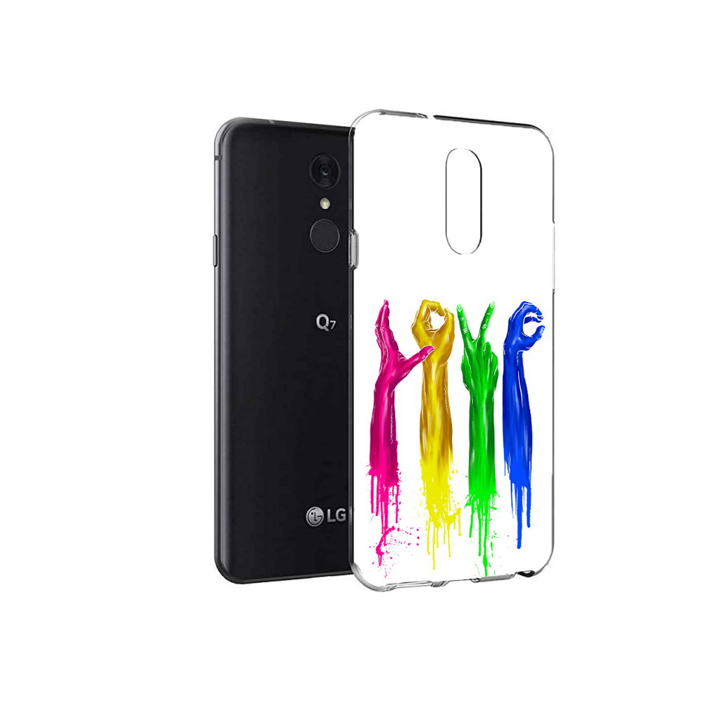 

Чехол MyPads Tocco для LG Q7 яркие руки love (PT113427.75.707), Tocco