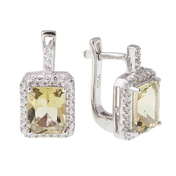 

Серьги женские из серебра Balex Jewellery 2410931623, кварц/фианит