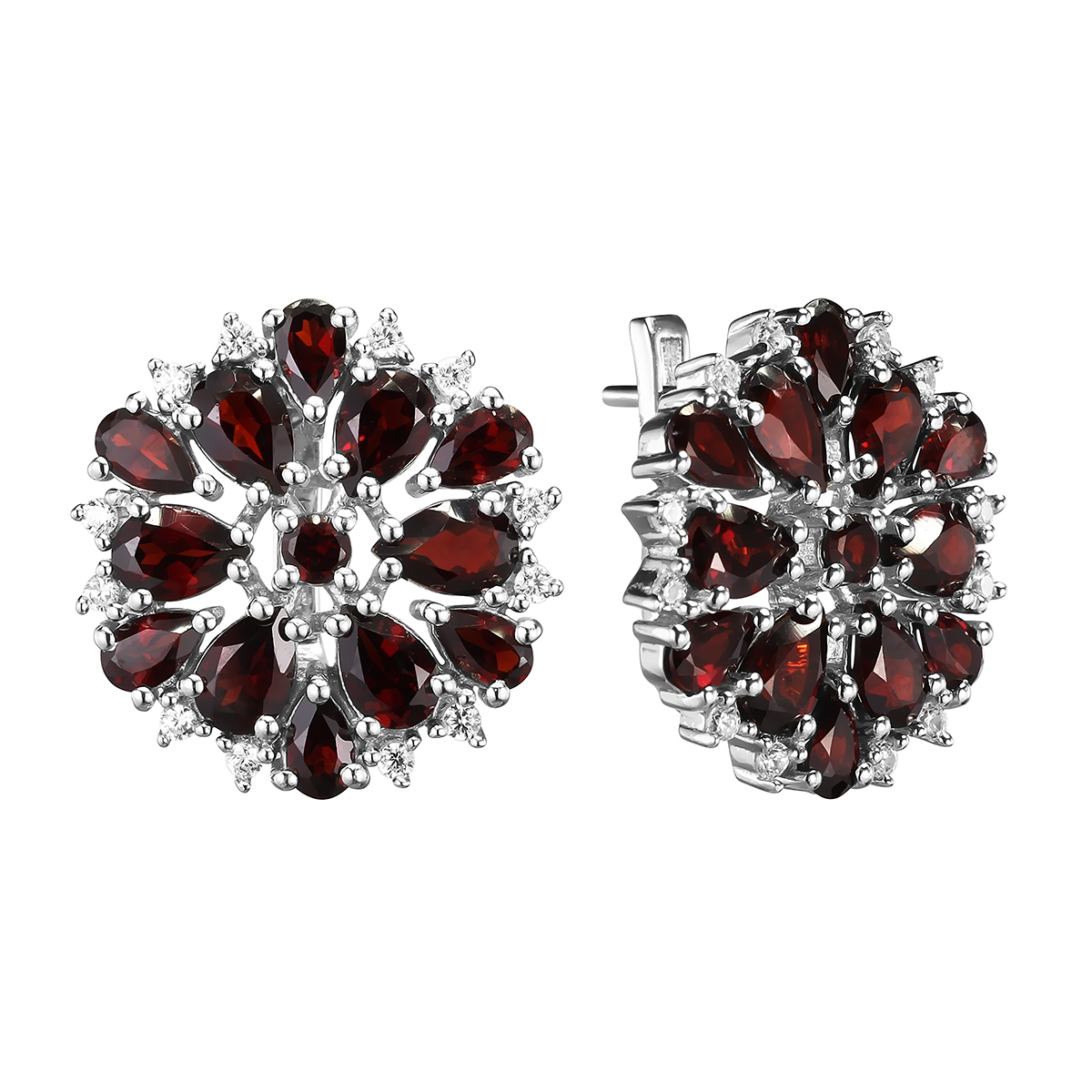 

Серьги женские из серебра Balex Jewellery 2410931754, гранат/фианит, 2410931754