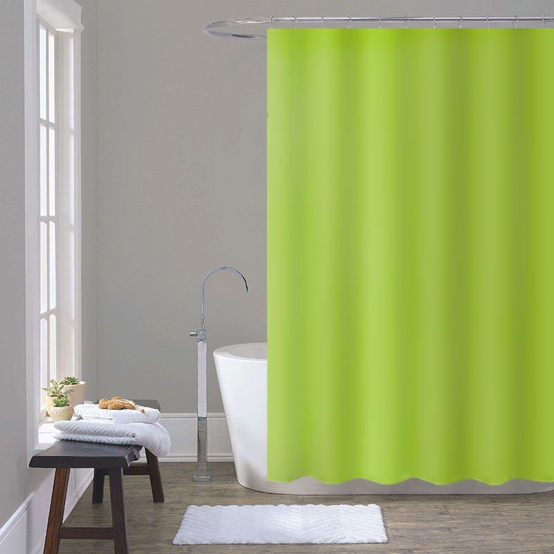 фото Шторка для ванны peva однотонная 180х200см mz-405 зеленая melodia della vita