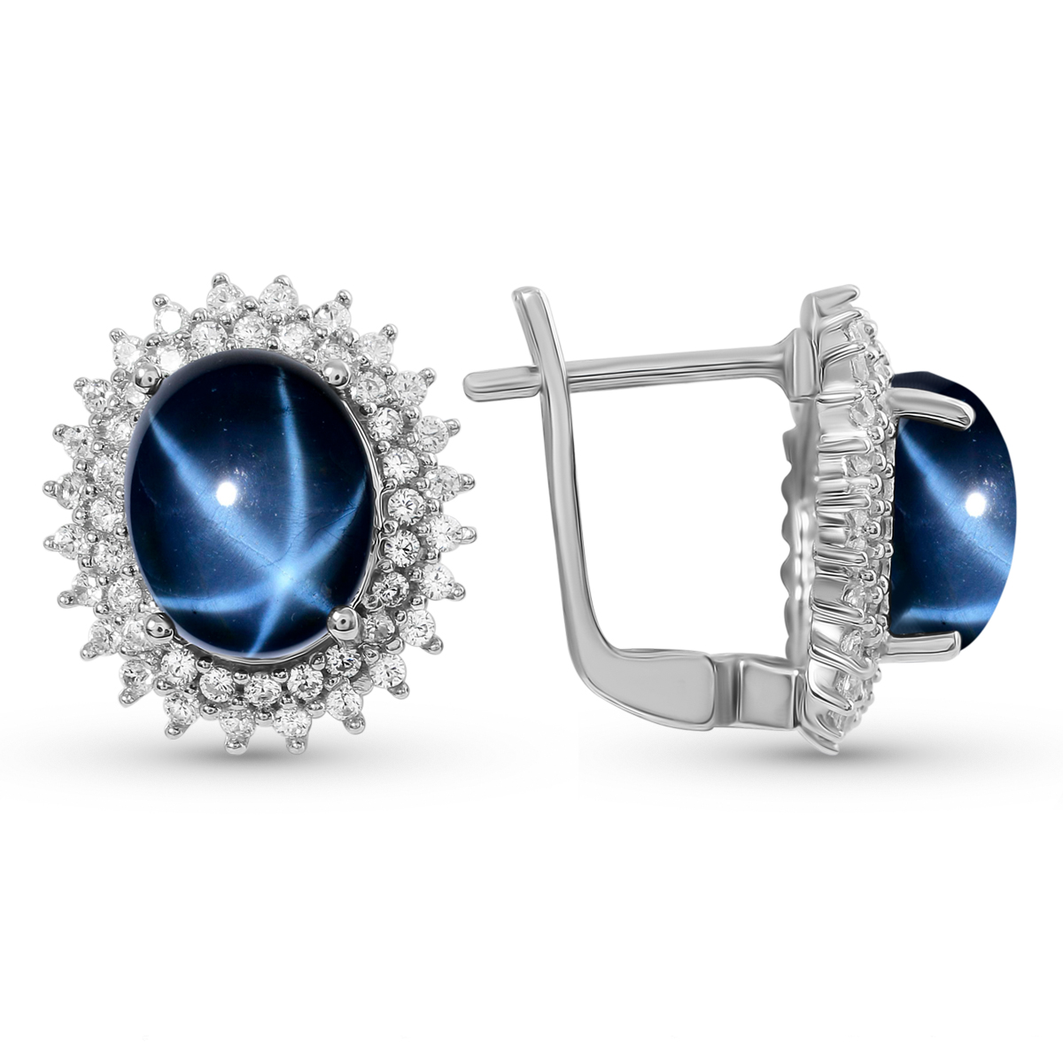 

Серьги женские из серебра Balex Jewellery 2410931818, сапфир/фианит