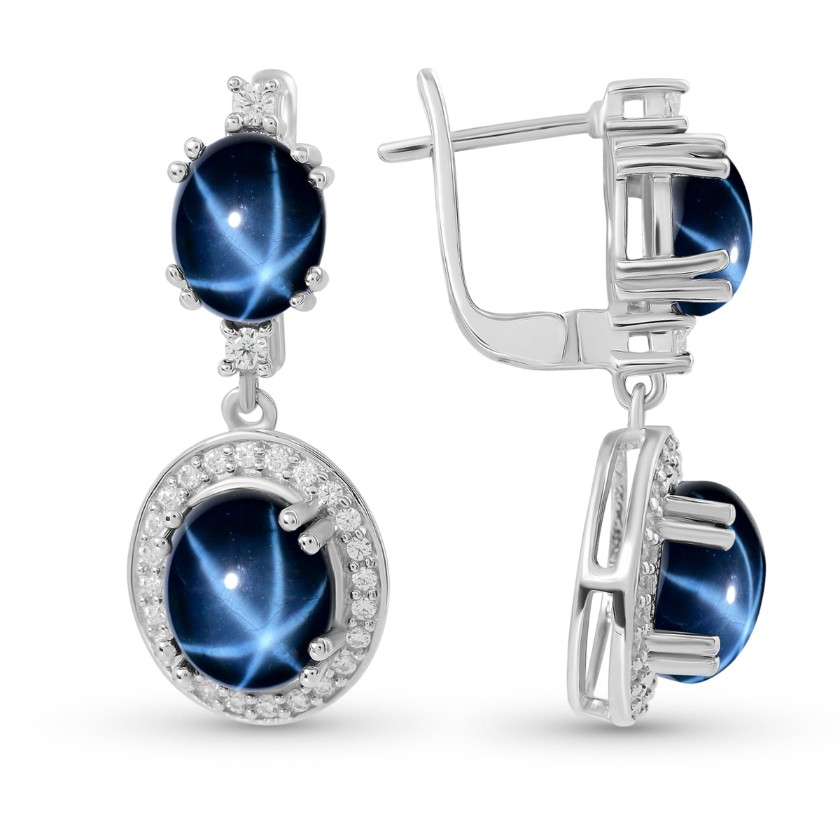 

Серьги женские из серебра Balex Jewellery 2410931829, сапфир/фианит, 2410931829