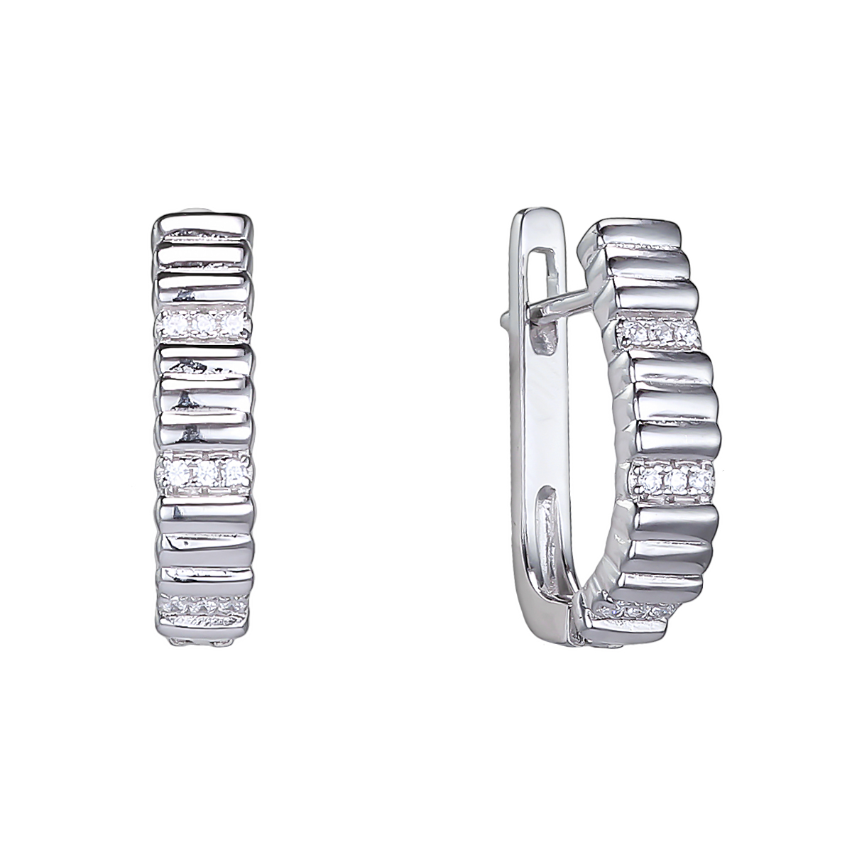

Серьги из серебра Balex Jewellery 2418910440, фианит, 2418910440