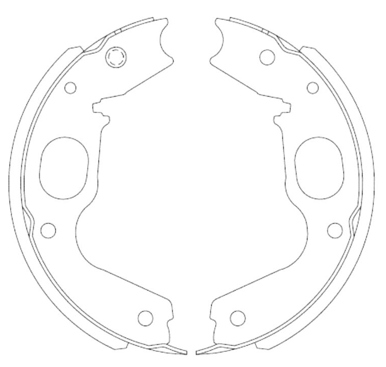 фото Allied nippon abs0330 колодки тормозные барабанные | зад |