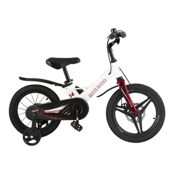 фото Детский двухколесный велосипед maxiscoo space 14" делюкс плюс , белый жемчуг