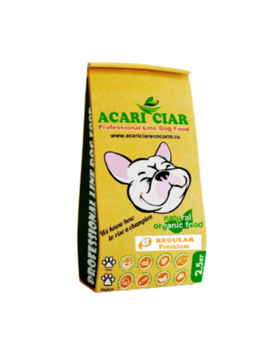 фото Сухой корм для собак acari ciar regular premium, говядина, рыба, мини гранулы, 2.5 кг