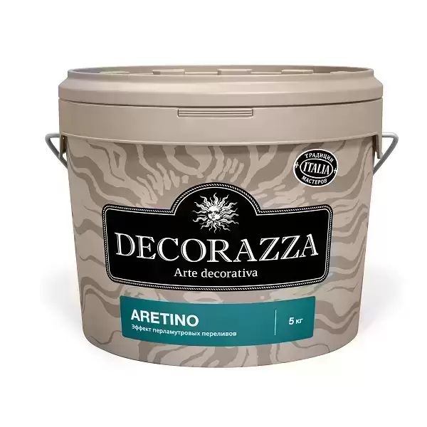 Декоративное покрытие Decorazza Aretino, перламутр, 5 кг