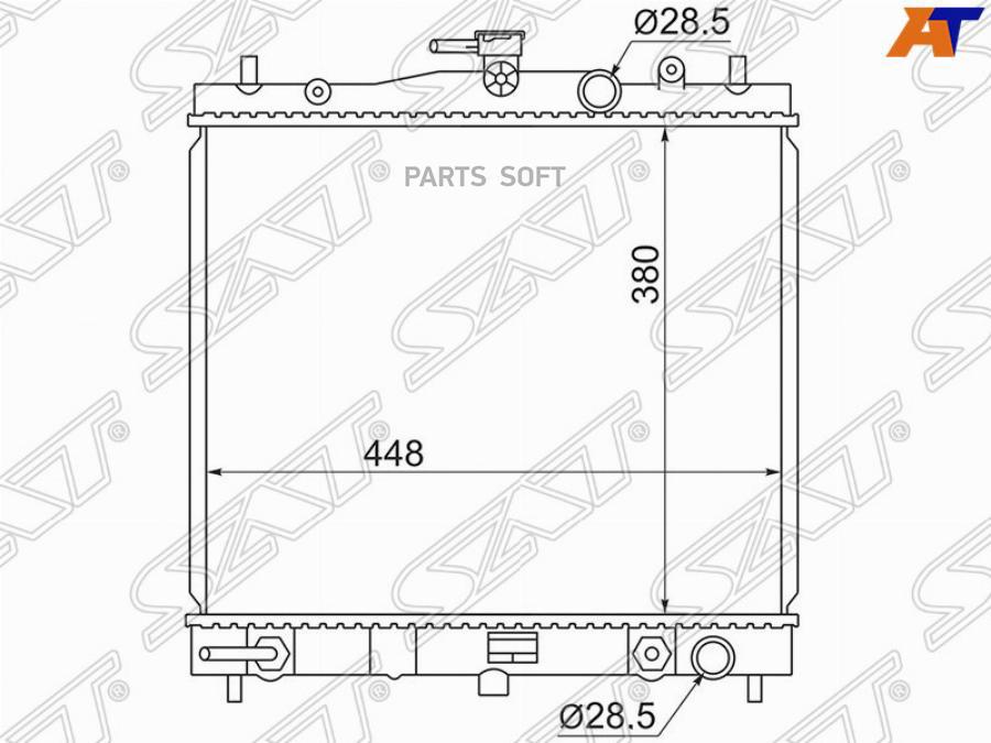 SAT Радиатор NISSAN MARCH/MICRA/CUBE 02-/NOTE CVT 05-