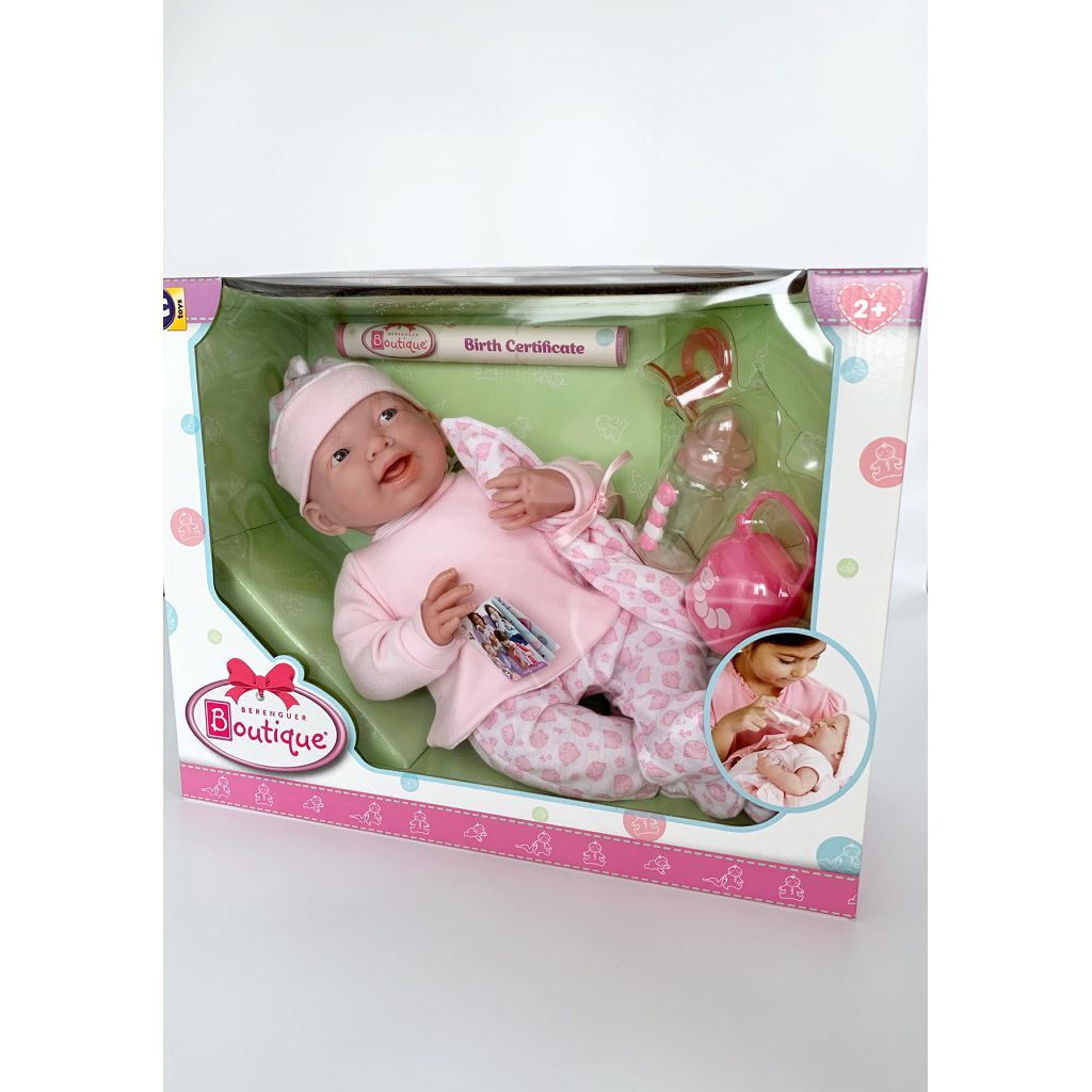 Кукла BERENGUER мягконабивная 39см La Newborn 18786 игровой набор berenguer jc toys железная дорога с паровозиком для малышей 81503