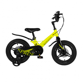 фото Детский двухколесный велосипед maxiscoo space 14" делюкс плюс , желтыйжемчуг