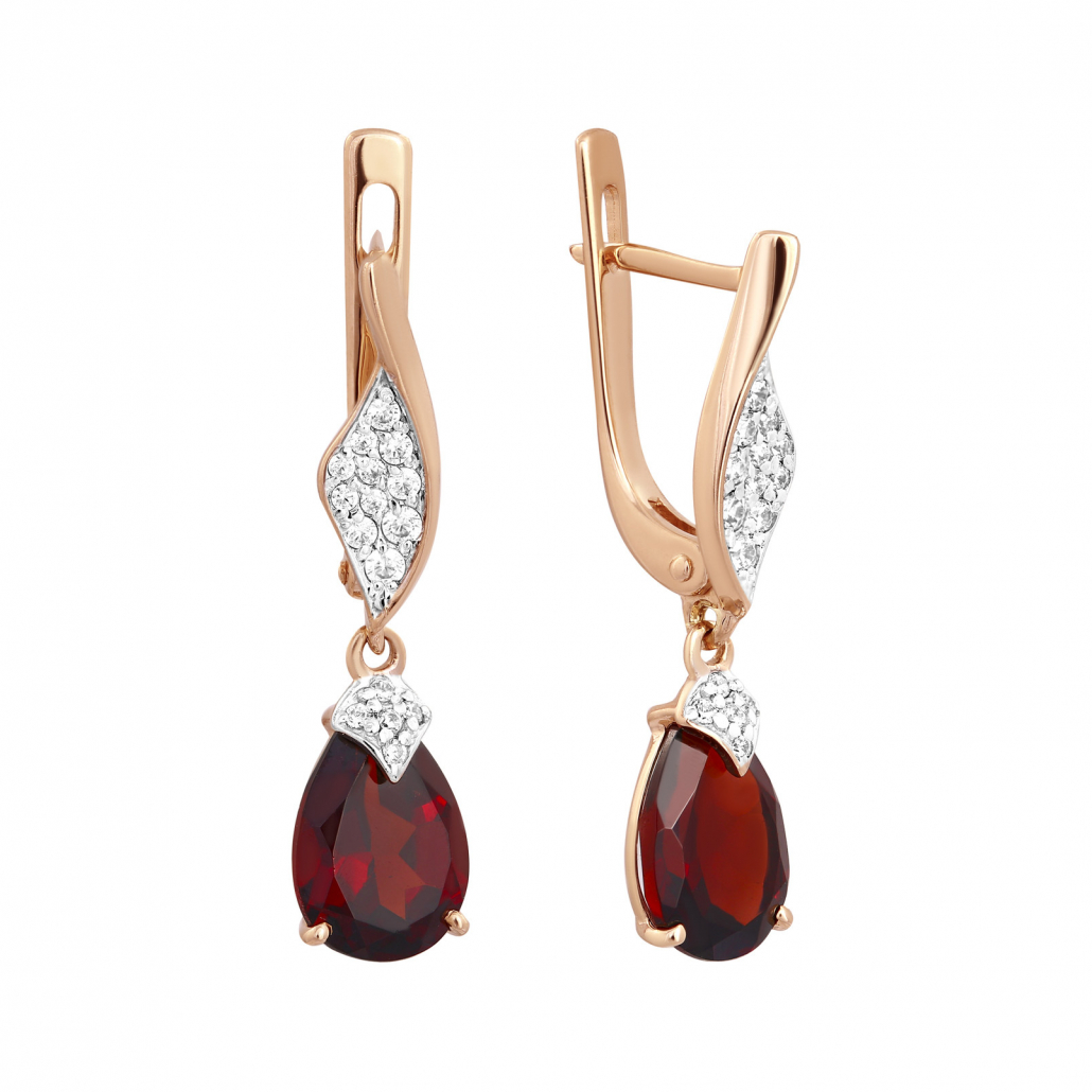 

Серьги из красного золота с гранатом Золото Дисконт 0907214532пд, 0907214532пд