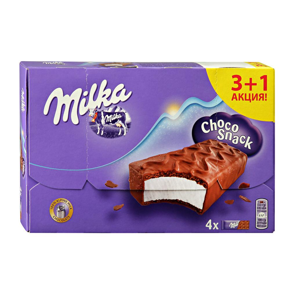 Пирожное Milka Шоколадный Перекус бисквитное 128 г