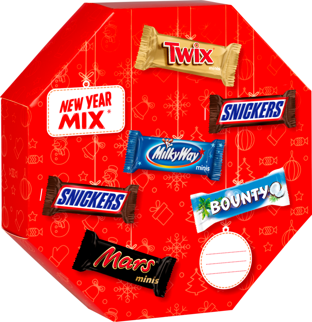 Набор шоколадный батончиков Mars Minis Mix, Карамель, Пакет, 352гр.