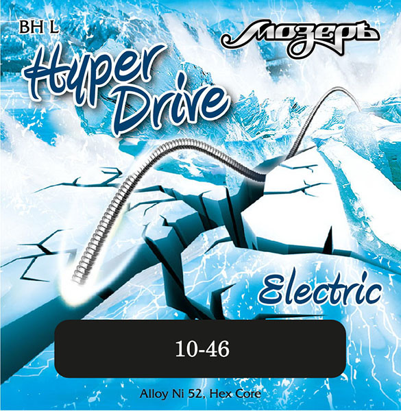 

BH-L Hyper Drive Комплект струн для электрогитары, никель/железо, 10-46, Мозеръ