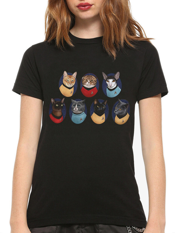 

Футболка женская DreamShirts Studio Котики Стар Трек TRE-323101b-1 черная XS, Черный, Котики Стар Трек TRE-323101b-1
