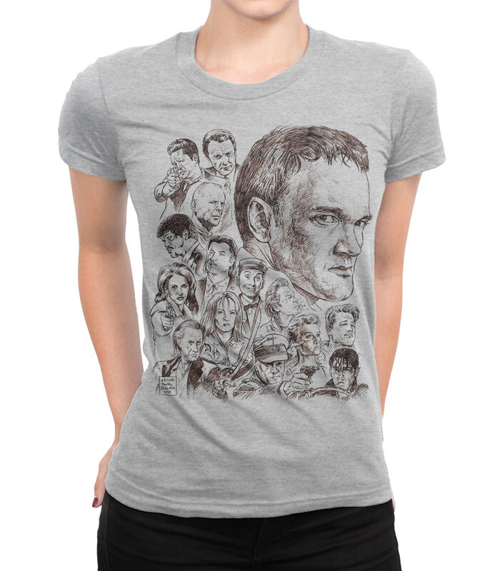

Футболка женская Dream Shirts Фильмы Квентина Тарантино 555835111 серая XS, Фильмы Квентина Тарантино 555835111