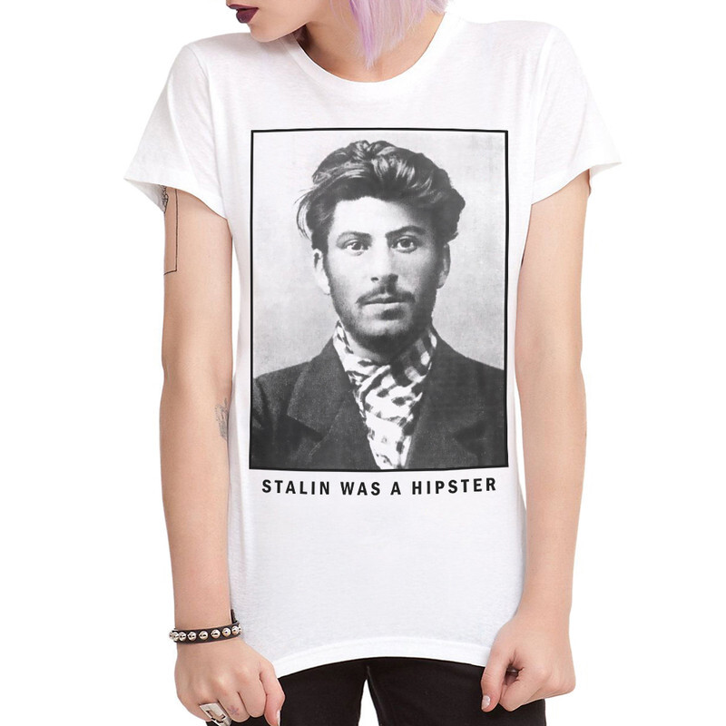 

Футболка женская Dream Shirts Stalin Was A Hipster 555837111 белая M, Stalin Was A Hipster 555837111