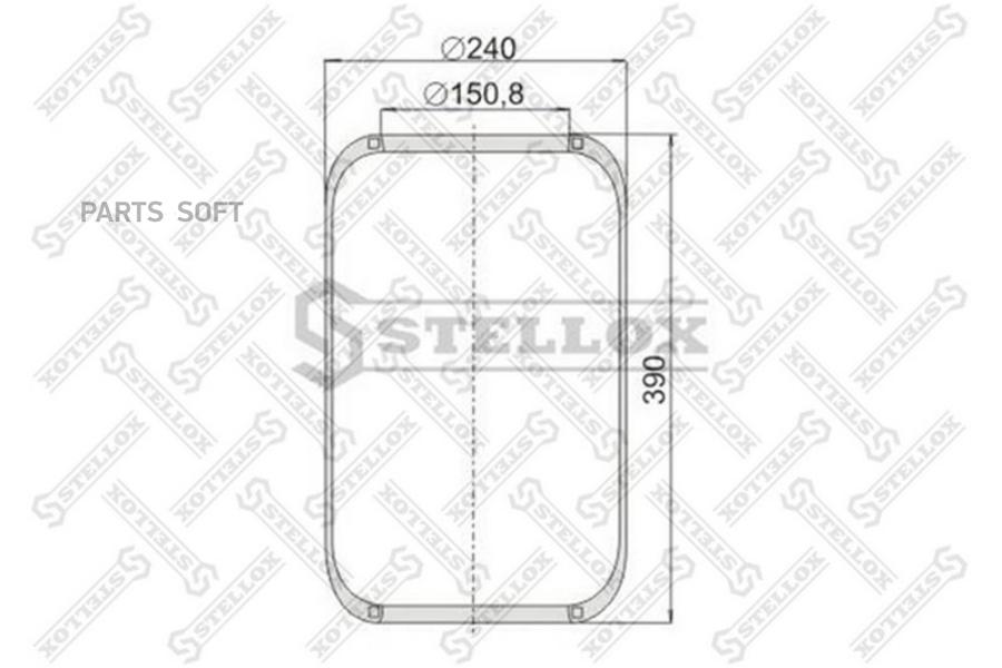 

STELLOX Пневмоподушка STELLOX 9006610sx