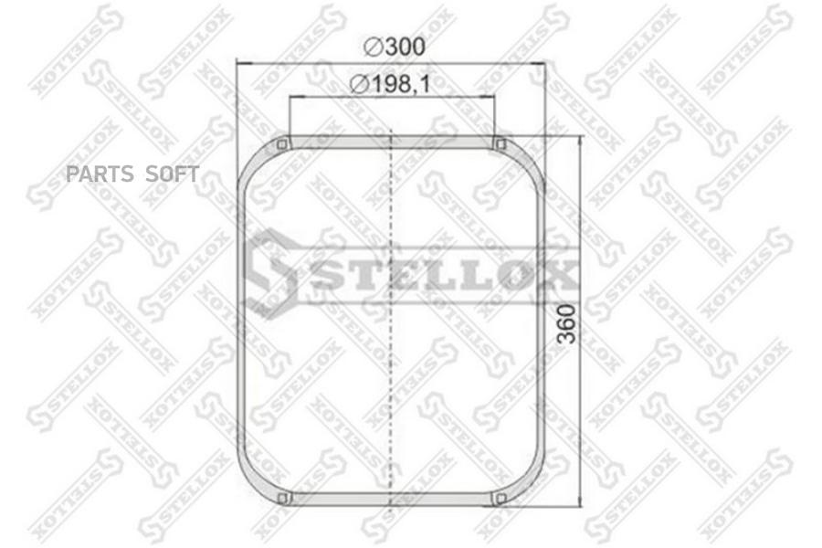 

STELLOX Пневмоподушка STELLOX 9006620sx