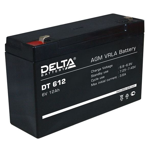 

Аккумулятор промышл. 6v 12ah 151x50x100 DELTA Battery DT612