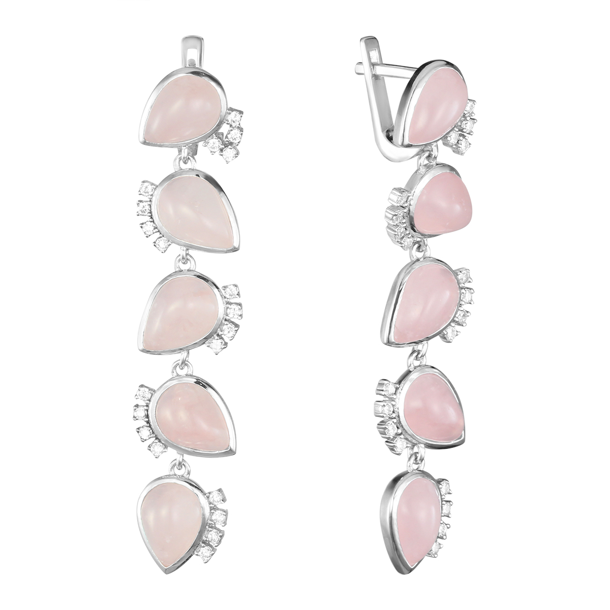 

Серьги женские из серебра Balex Jewellery 2430930104, кварц/фианит, 2430930104