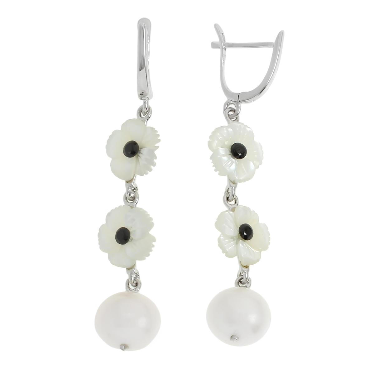 

Серьги подвески из серебра Balex Jewellery 2432930137, жемчуг культивированный/перламутр, 2432930137